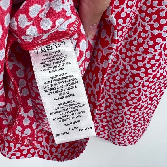 FRENCH CONNECTION Elao Evening Dew Romper in Red Size 2 NWOT - Picture 7 of 8